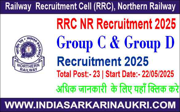 RRC NR Recruitment 2025: Apply Online for 23 Group C & Group D Posts – Eligibility, Dates & Details